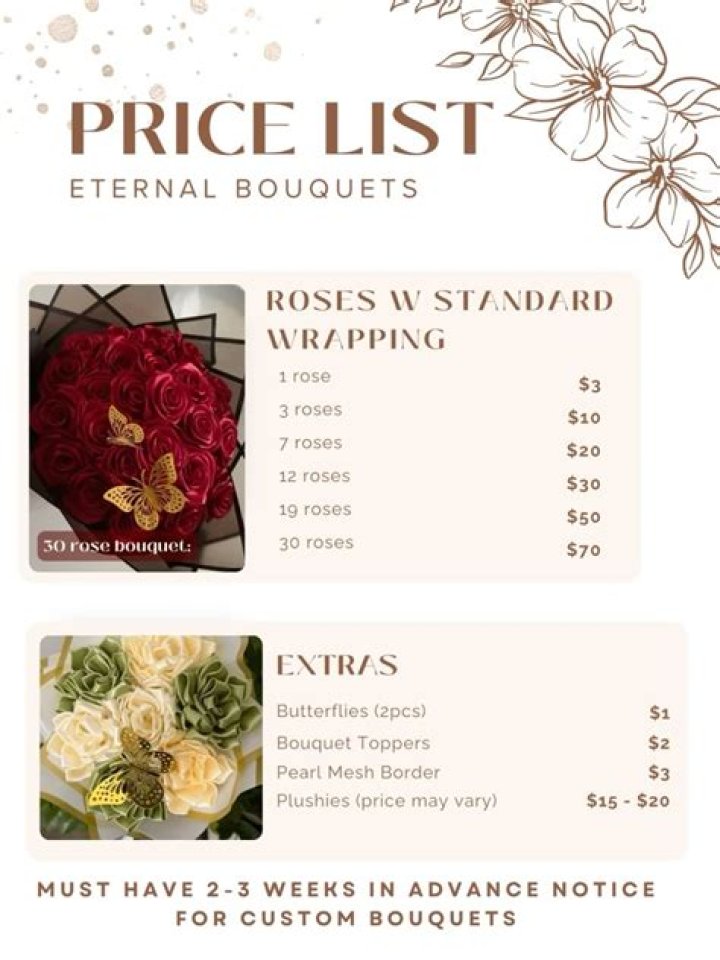 Are flower bouquets taxable?