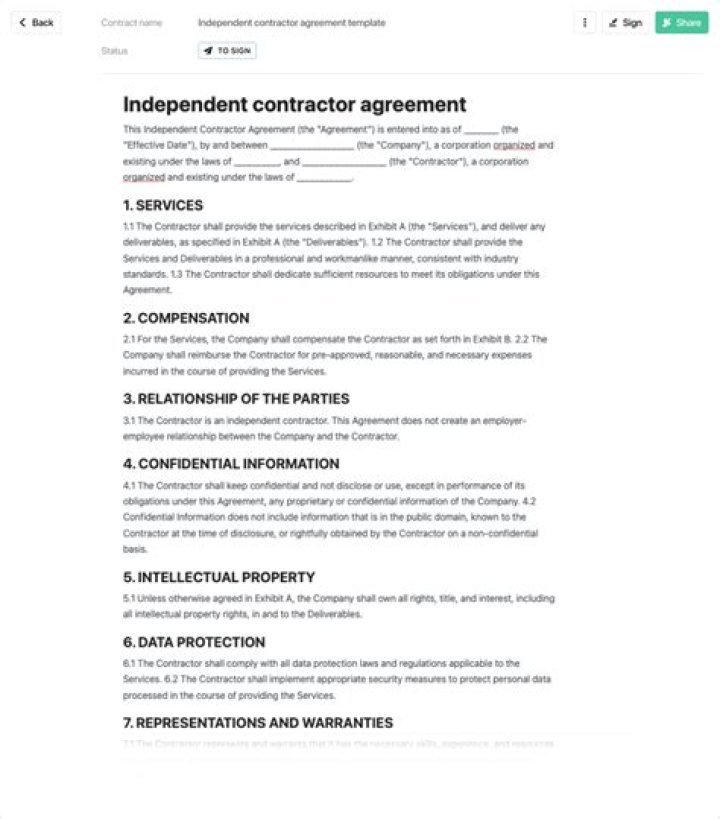 Can an independent contractor resign immediately?