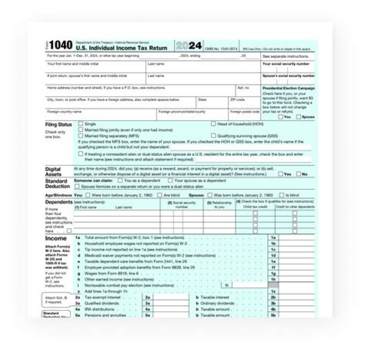 Is Form 1040 the same as W 2?