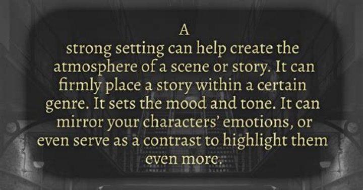 What do you mean by setting?