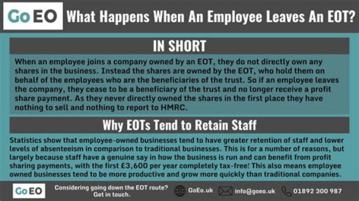 What happens when an employee leaves an employee owned company?