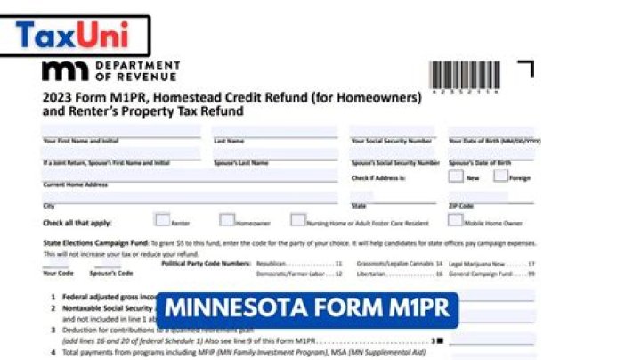 What is Minnesota form M8?