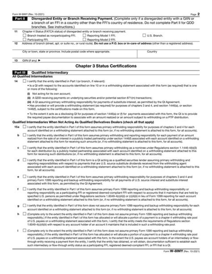 What is my chapter 4 FATCA status?