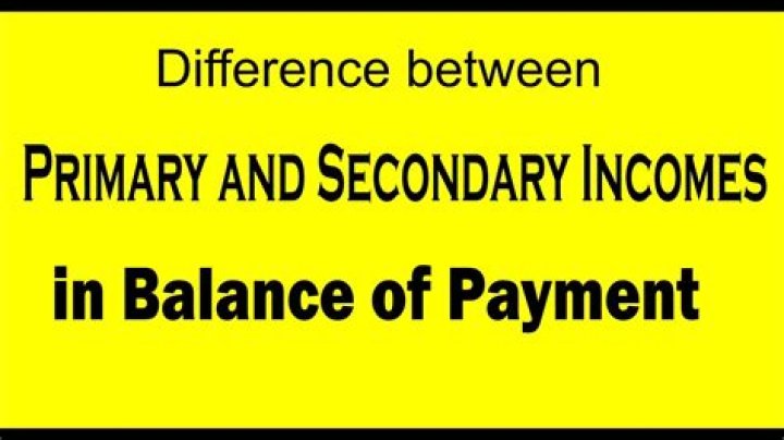 What is primary and secondary income in bop?