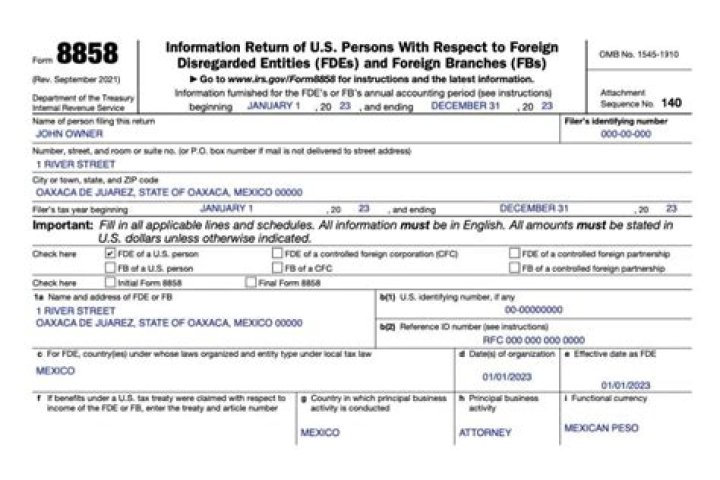 What is the purpose of form 8858?