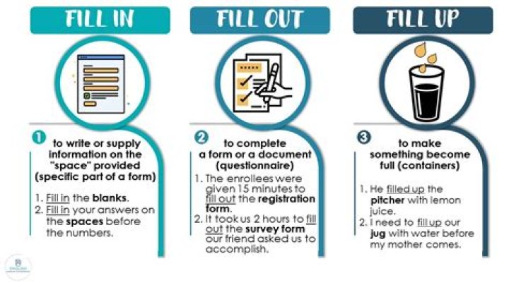Which is correct fill out or fill up?