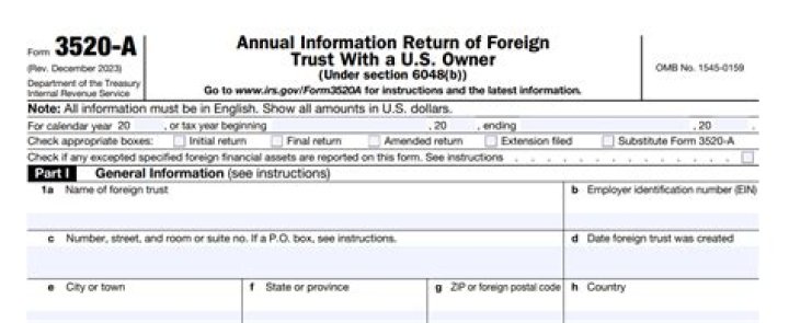 Who Must File form 3520-A?